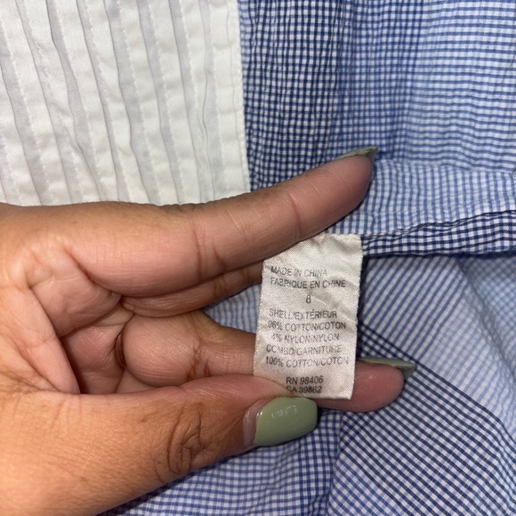 Theory Blue and White Plaid Dress - Picture 4 of 4